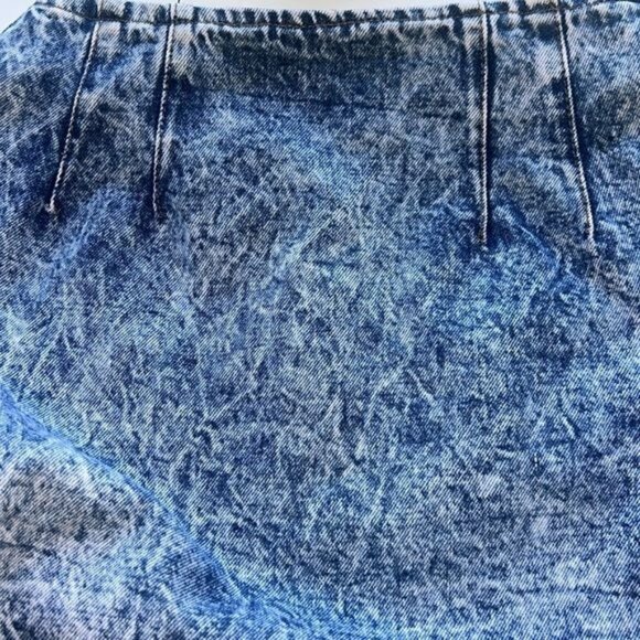 Fever Denim Pencil Skirt Women Distressed Acid Wash Button Closure Size Small - Picture 6 of 7